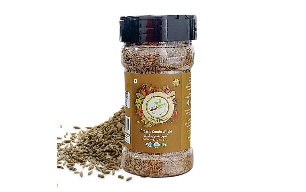 Orgabite Organic Cumin Whole    Plastic Bottle  100 grams